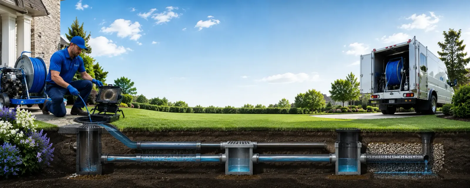 Outdoor drain cleaning information for Crawley, WV